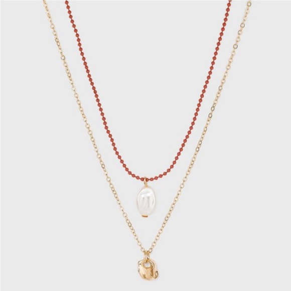 ⭐️3 for $15 ⭐️ Pearl Multi Stand Necklace by a new day - Picture 1 of 4